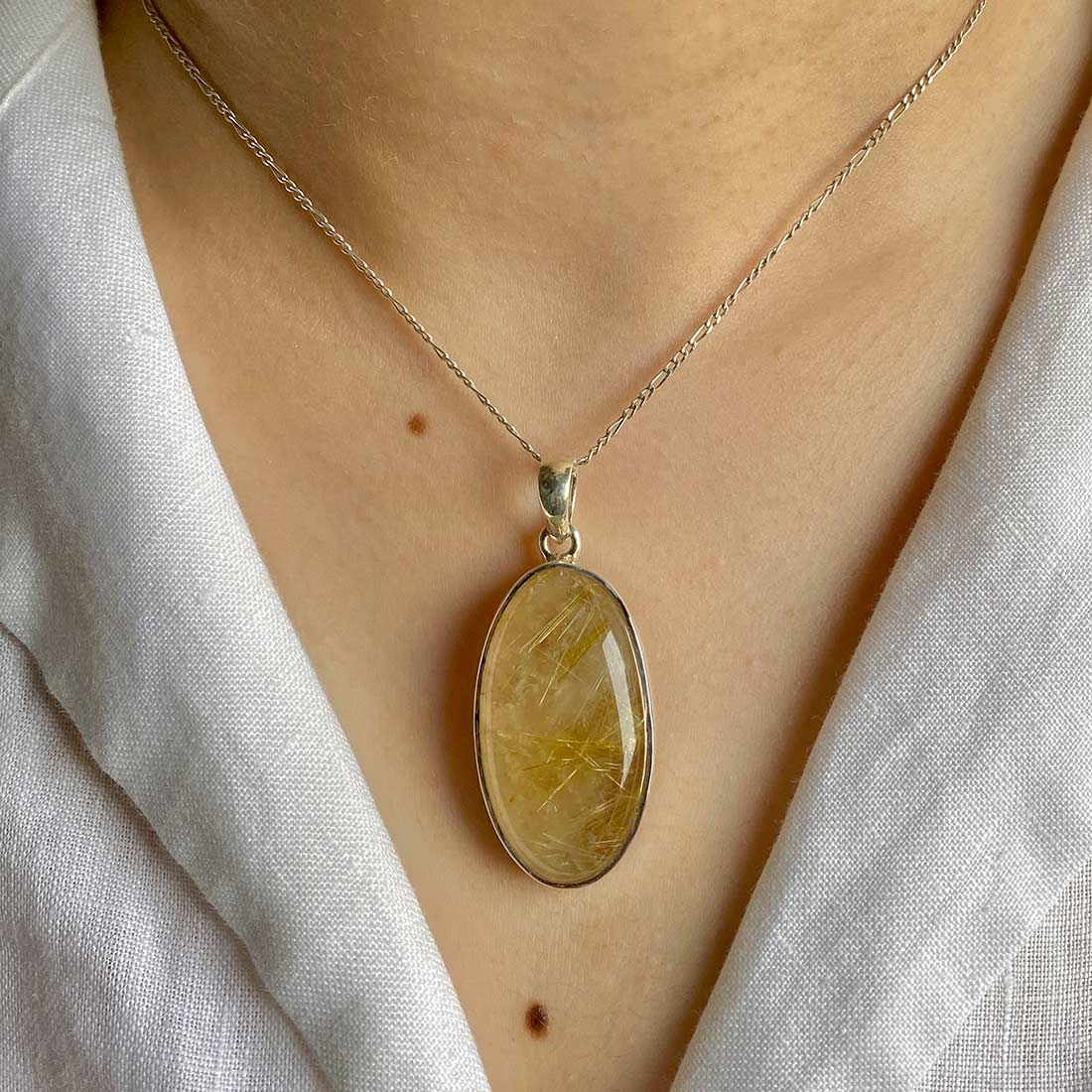 Golden Rutile Pendant-(GDR-P-10.)